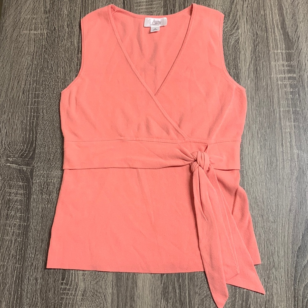 Loft front tie sleeveless top